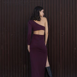 VESTIDO MIDI ASSIMÉTRICO ELEGANTE
