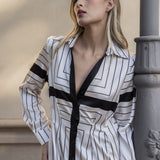 VESTIDO HELENA CAMISEIRO ÀS RISCAS