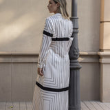 VESTIDO HELENA CAMISEIRO ÀS RISCAS