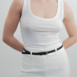 CALÇA CULOTTE BRANCA COM CINTO