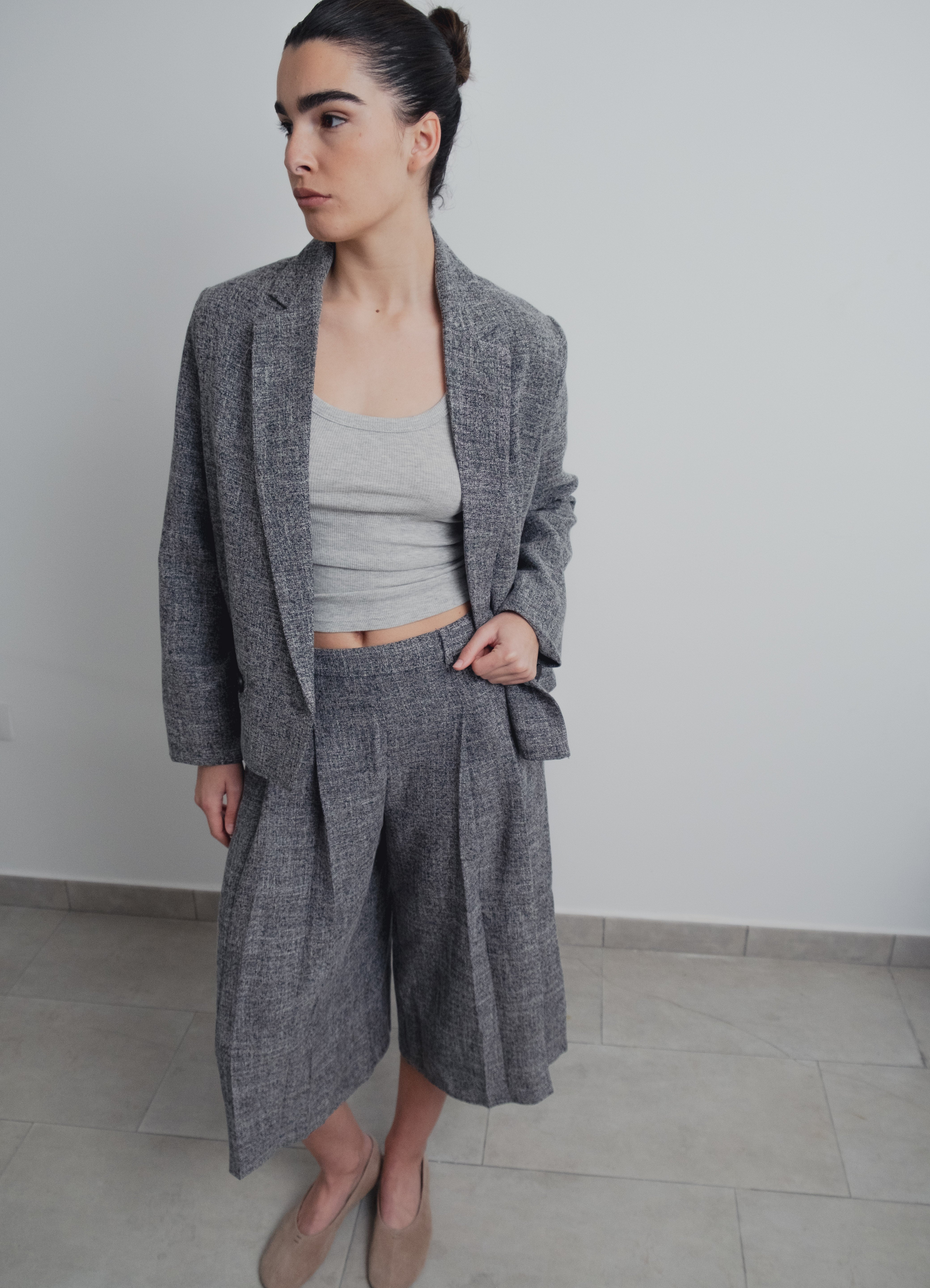 BLAZER ESTRUCTURA CRUZADA CROPPED