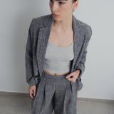 BLAZER ESTRUCTURA CRUZADA CROPPED