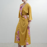 VESTIDO MIDI ESTAMPADO SATINADO