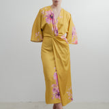 VESTIDO MIDI ESTAMPADO SATINADO