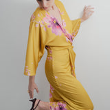 VESTIDO MIDI ESTAMPADO SATINADO