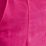CALÇA AMPLA EM LINHO ROSA-CHOQUE