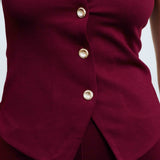 TOP CHALECO PUNTO TEXTURA
