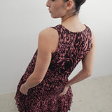 VESTIDO LARGO VOLANTES ESTAMPADO