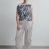 CALÇA FLUIDA RISCAS VERTICAIS