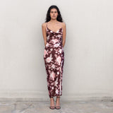 VESTIDO HELENA ACETINADO ESTAMPADO
