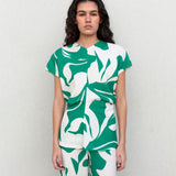 BLUSA FRUNCE ESTAMPADA