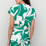 BLUSA FRUNCE ESTAMPADA
