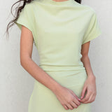 VESTIDO MIDI FRUNCES