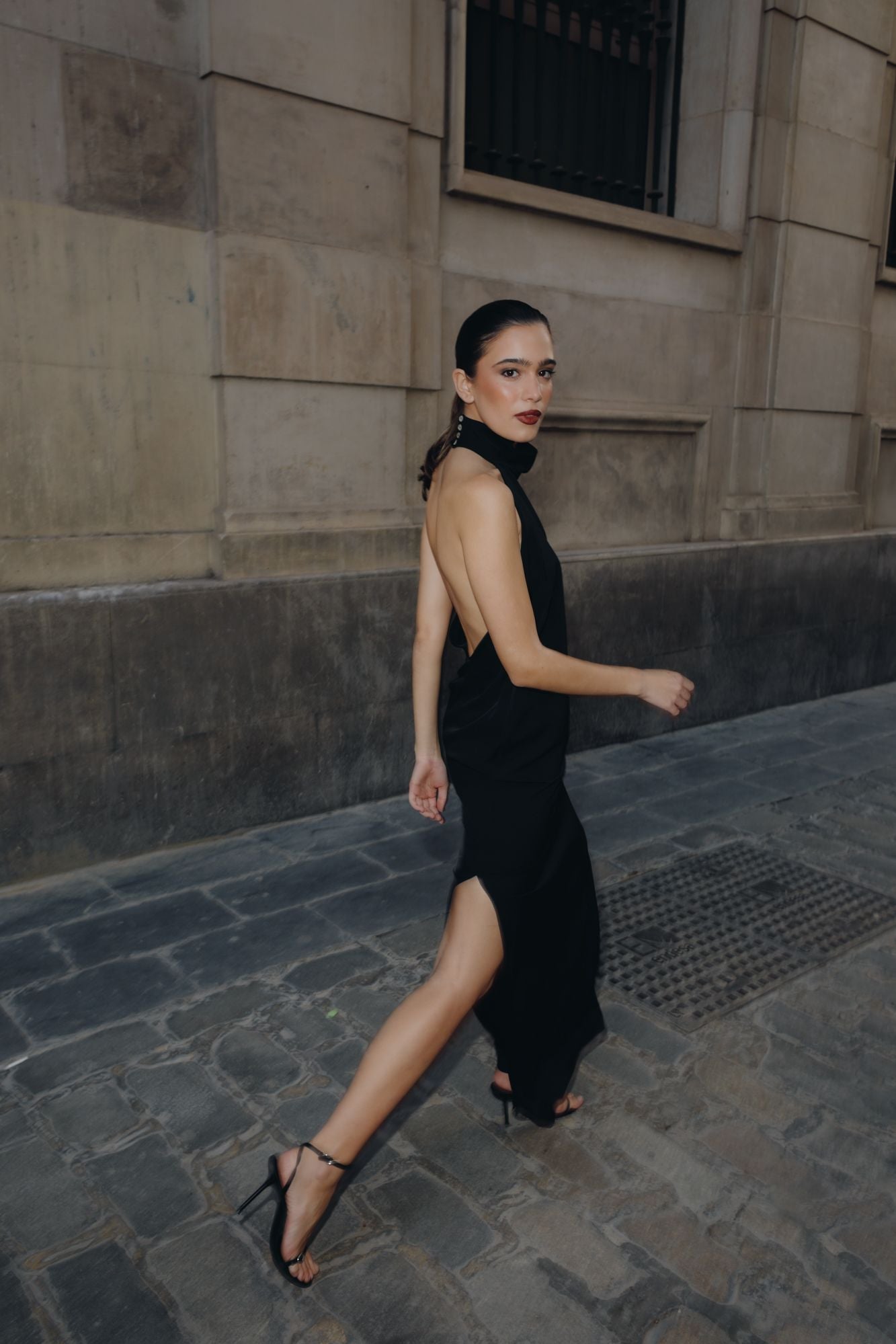 VESTIDO CELESTE HALTER